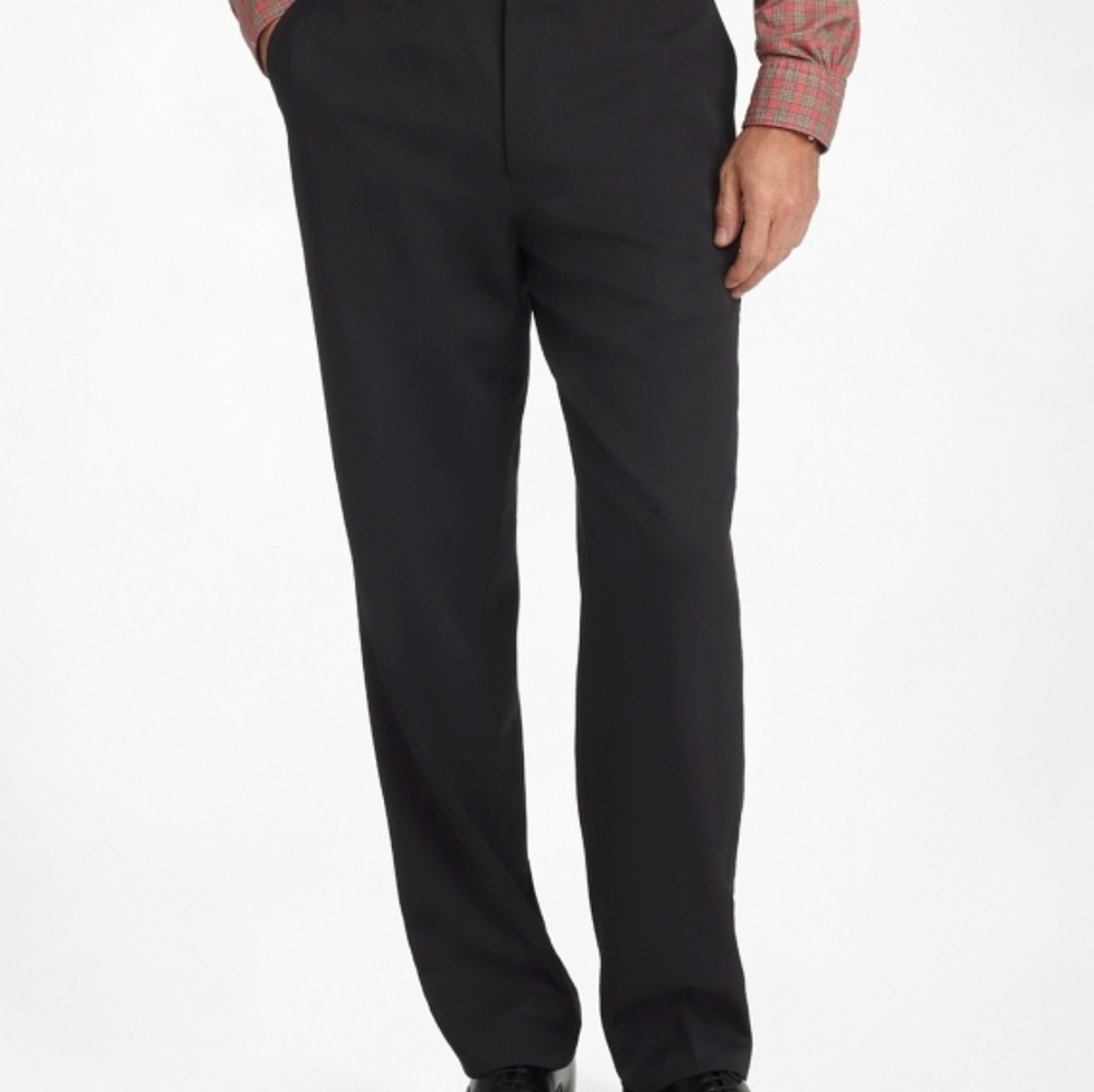 Madison Fit Flat-Front Classic Gabardine Trousers